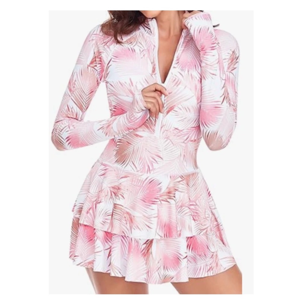 NEW WITH TAGS UNIQUEBELLA SKIRTED SWIMSUIT IN PINK‎
